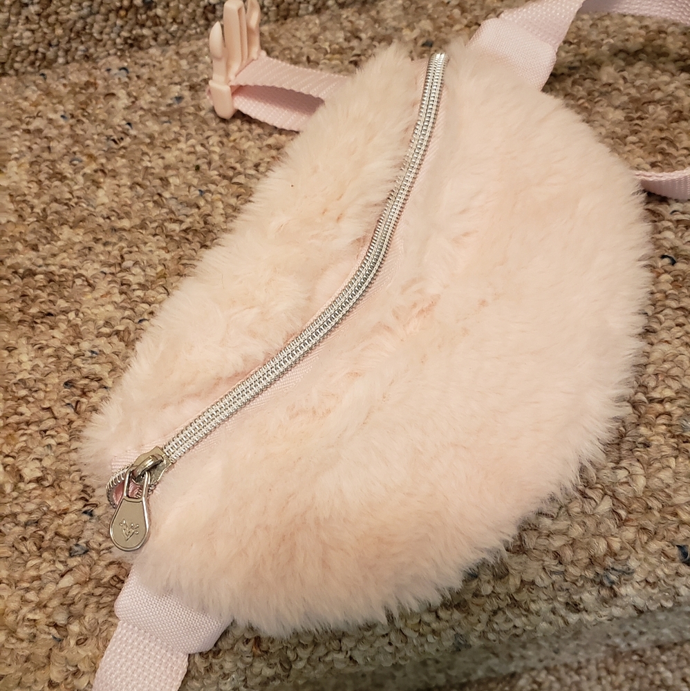Justice fox blush pink fanny pack